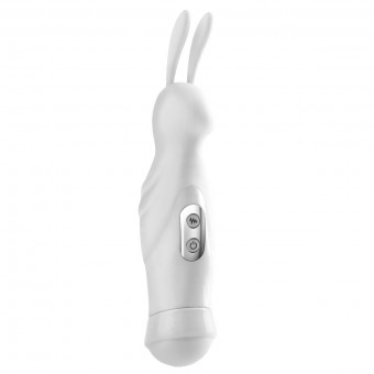 Белый вибратор WILD WABBIT WHITE с ушками, Pipedream