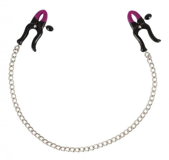 Зажимы на соски Silicone Nipple Clamps с цепочкой, Orion