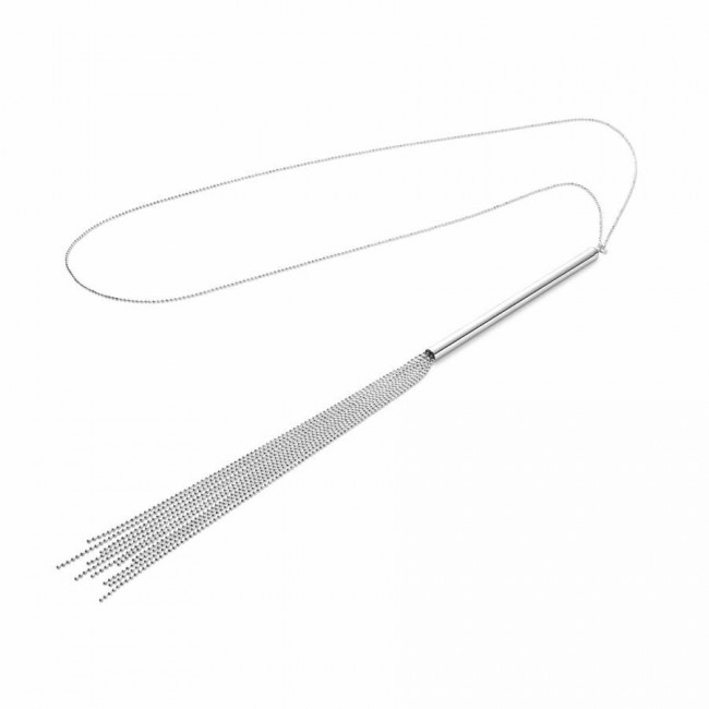 Серебристое украшение в виде плети MAGNIFIQUE NECKLACE WHIP, Bijoux Indiscrets