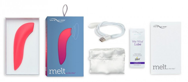 Розовый вакуум-волновой стимулятор клитора We-Vibe Melt, We-vibe