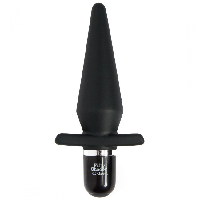 Черная анальная пробка с вибрацией Delicious Fullness Vibrating Butt Plug - 14 см., Fifty Shades of Grey Черная анальная пробка с вибрацией Delicious Fullness Vibrating Butt Plug - 14 см., Fifty Shades of Grey