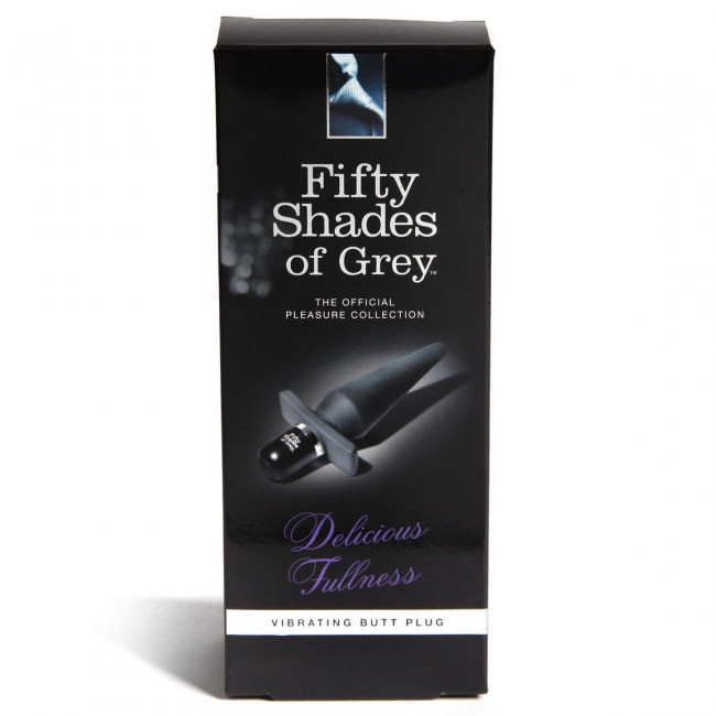 Черная анальная пробка с вибрацией Delicious Fullness Vibrating Butt Plug - 14 см., Fifty Shades of Grey Черная анальная пробка с вибрацией Delicious Fullness Vibrating Butt Plug - 14 см., Fifty Shades of Grey