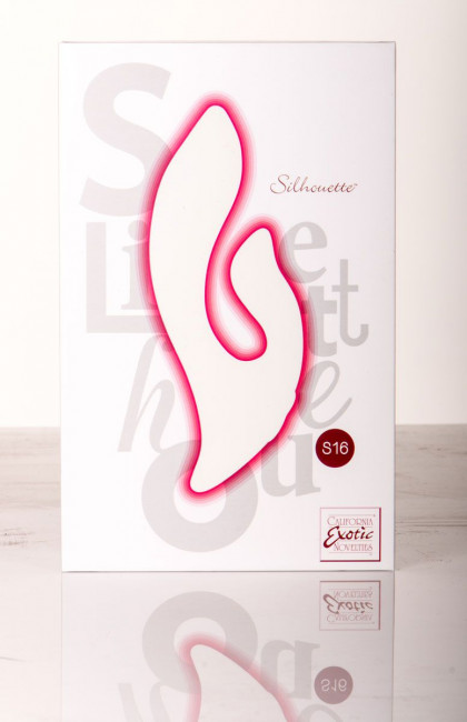 Двойной красный вибромассажер Silhouette S16, California Exotic Novelties Двойной красный вибромассажер Silhouette S16, California Exotic Novelties