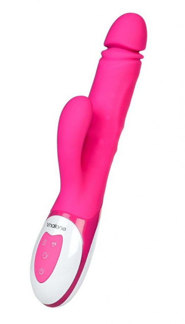 Розовый вибратор Nalone Wave - 26 см., Nalone