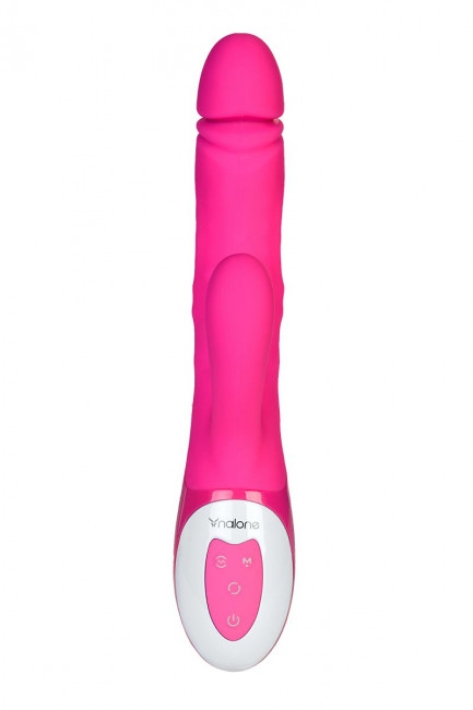 Розовый вибратор Nalone Wave - 26 см., Nalone