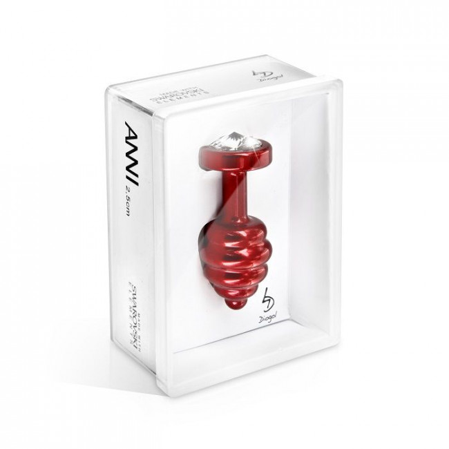 Красный винтовой анальный плаг ANNI Ano red T1 - 6 см., DIOGOL