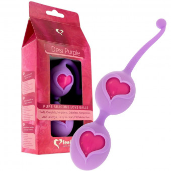 Фиолетовые вагинальные шарики Desi Love Balls, Feelztoys