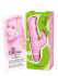 Розовый вибратор Smile Bunny с клиторальным зайчиком - 15 см., Orion