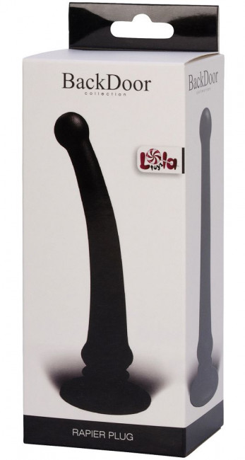 Чёрный анальный стимулятор Rapier Plug - 15 см., Lola toys