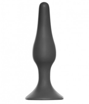 Темно-серая анальная пробка Slim Anal Plug Large - 12,5 см., Lola toys