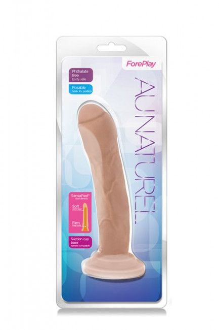 Телесный фаллоимитатор с полузакрытой головкой Foreplay - 19,8 см., Blush Novelties