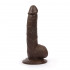 Реалистичный фаллоимитатор коричневого цвета Erowoman, Bior toys