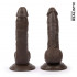Реалистичный фаллоимитатор коричневого цвета Erowoman, Bior toys