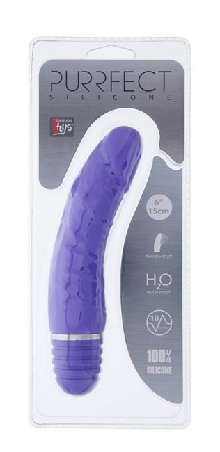 Фиолетовый вибратор PURRFECT SILICONE VIBRATOR 6INCH PURPLE, Dream Toys