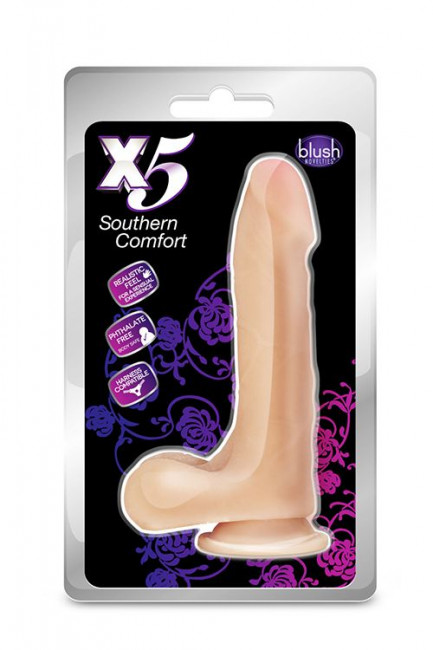 Телесный фаллоимитатор на присоске X5 Southern Comfort - 21,6 см., Blush Novelties Телесный фаллоимитатор на присоске X5 Southern Comfort - 21,6 см., Blush Novelties