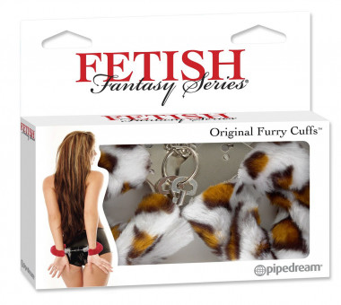 Наручники с искусственным леопардовым мехом Original Furry Cuffs, Pipedream
