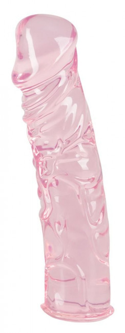 Нежно-розовый гелевый фаллоимитатор Rosy Quartz - 18 см., NMC