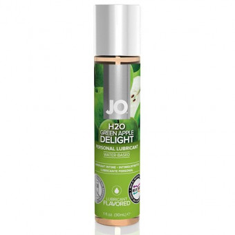 Смазка с ароматом яблока JO Flavored  Green Apple H2O - 30 мл., System JO