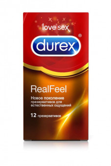 Презервативы Durex RealFeel для естественных ощущений - 12 шт., Durex