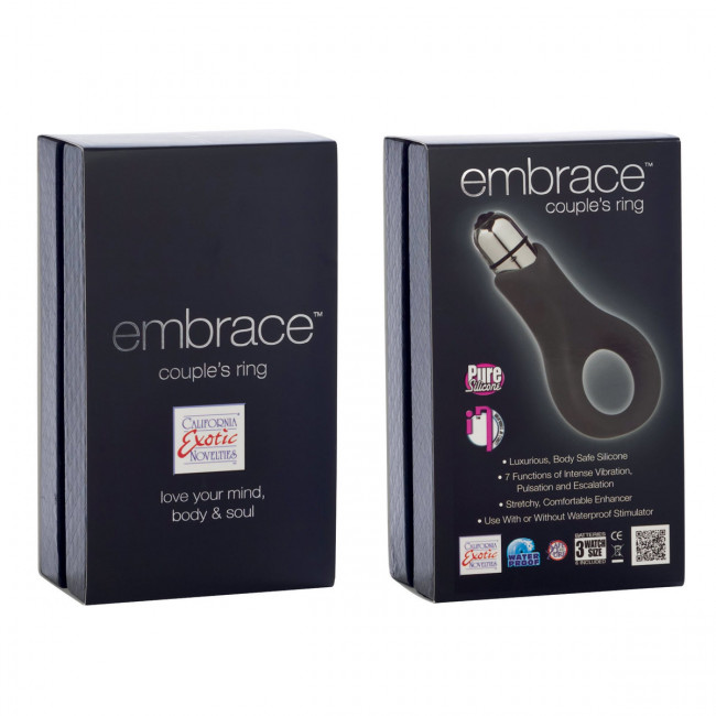 Серое виброкольцо Embrace Couples Ring , California Exotic Novelties