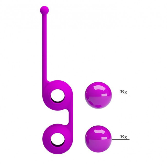 Лиловые вагинальные шарики Kegel Tighten Up III, Baile