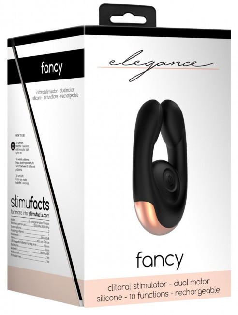 Черный клиторальный стимулятор Fancy - 9,8 см., Shots Media BV Черный клиторальный стимулятор Fancy - 9,8 см., Shots Media BV