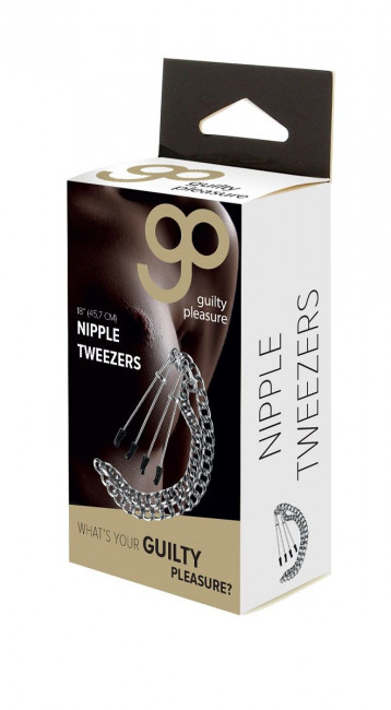 Зажимы на соски Nipple Tweezers с цепочкой, Blush Novelties Зажимы на соски Nipple Tweezers с цепочкой, Blush Novelties
