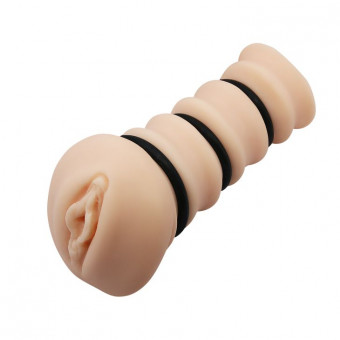 Мастурбатор-вагина с утягивающими кольцами Crazy Bull Rossi Flesh 3D, Baile