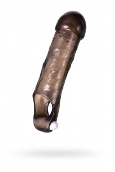 Закрытая дымчатая насадка Toyfa XLover с подхватом - 15,5 см., ToyFa