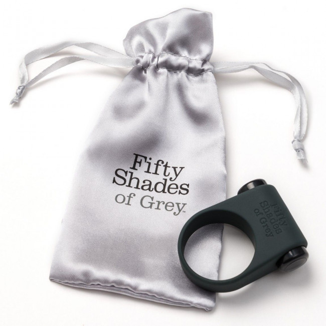 Серое эрекционное кольцо с вибрацией Feel It, Baby!, Fifty Shades of Grey