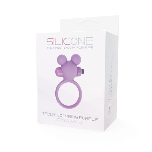 Фиолетовое эрекционное виброкольцо TEDDY COCKRING SILICONE, Toyz4lovers