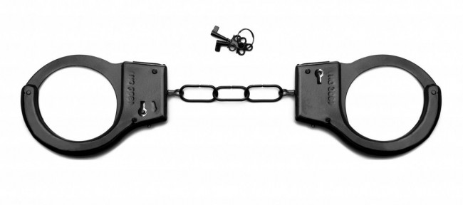 Чёрные металлические наручники SHOTS TOYS Black , Shots Media BV Чёрные металлические наручники SHOTS TOYS Black , Shots Media BV