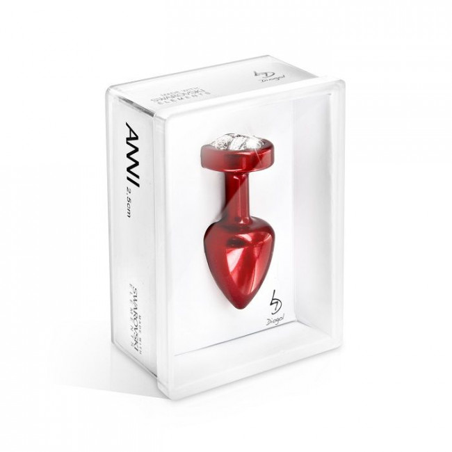 Красный анальный плаг Anni R Clover Red T1 Cristal с кристаллом в виде цветка - 6 см., DIOGOL
