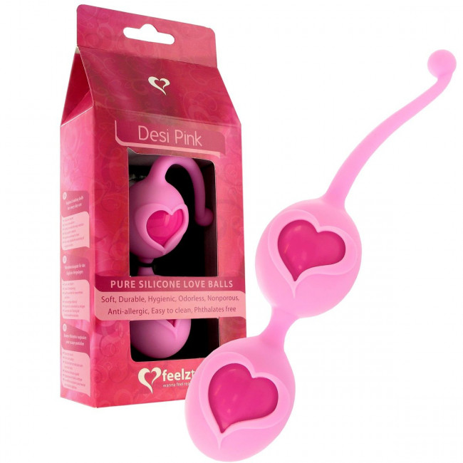 Розовые вагинальные шарики Desi Love Balls, Feelztoys