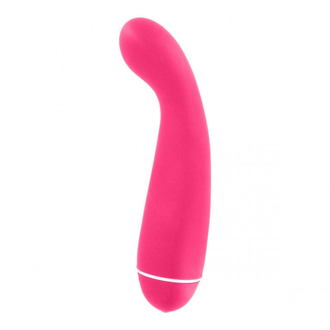 Розовый вибромассажер Intro 6 Pink для G-массажа - 17 см., JimmyJane