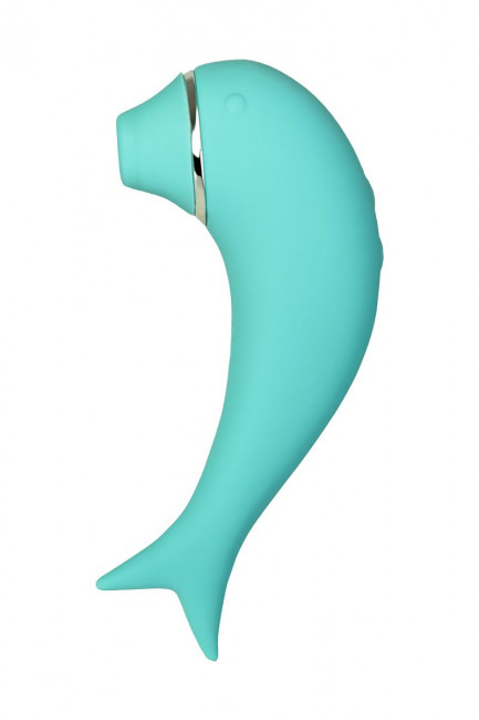 Бирюзовый вакуум-волновой стимулятор клитора Dolphin с вибрацией, ToyFa Бирюзовый вакуум-волновой стимулятор клитора Dolphin с вибрацией, ToyFa