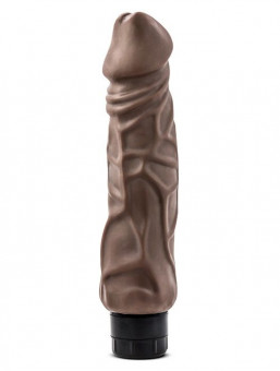 Коричневый вибратор-реалистик Hard On Vibrating 9" Dildo - 22,8 см., Blush Novelties