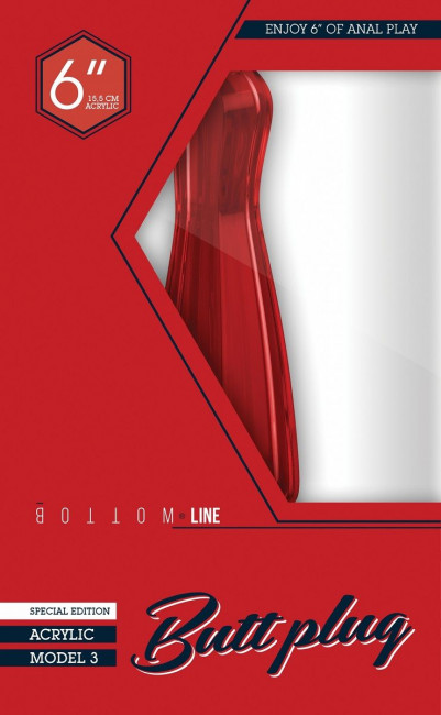 Красный анальный стимулятор Bottom Line 6" Model 3 Acrylic Red - 15,5 см., Shots Media BV Красный анальный стимулятор Bottom Line 6" Model 3 Acrylic Red - 15,5 см., Shots Media BV