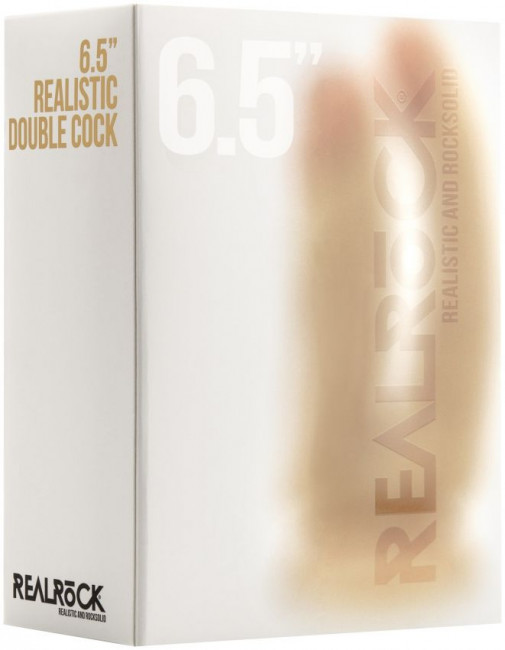 Телесный анально-вагинальный фаллоимитатор Realistic Double Cock 6,5 Inch - 16,5 см., Shots Media BV