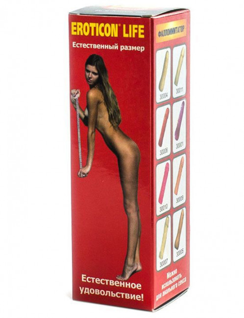 Красный гелевый фаллоимитатор - 16,5 см., Eroticon