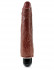 Коричневый вибратор-реалистик 9" Vibrating Stiffy - 27,9 см., Pipedream