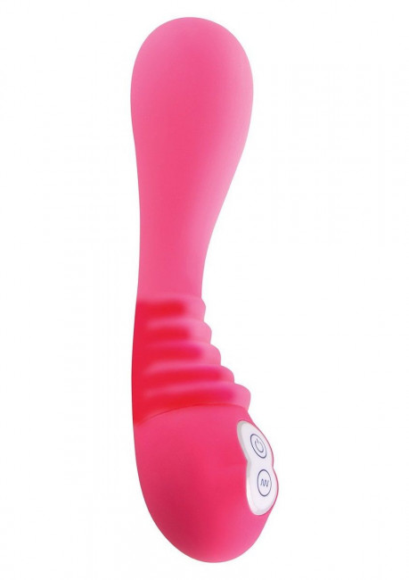 Розовый перезаряжаемый вибратор Alise - 19 см., NS Novelties