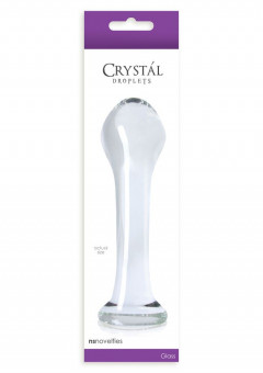 Стеклянный анальный стимулятор Crystal Droplets - 14,6 см., NS Novelties