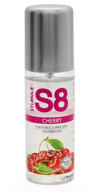 Смазка на водной основе S8 Flavored Lube со вкусом вишни - 125 мл., Stimul8