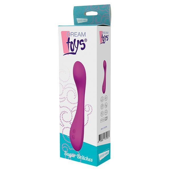 Фиолетовый гладкий перезаряжаемый вибратор SUGAR BRITCHES - 15,5 см., Dream Toys