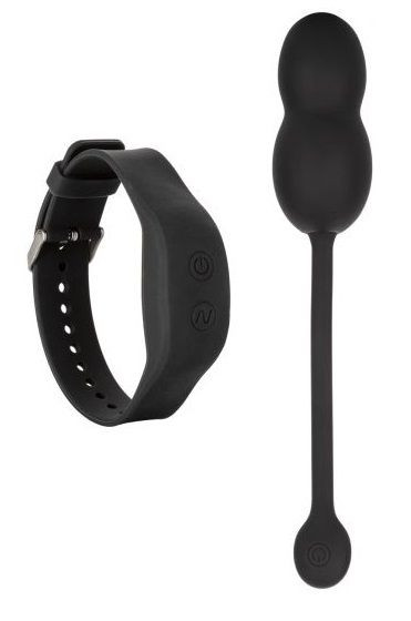 Черные вагинальные виброшарики с браслетом-пультом Wristband Remote Ultra-Soft Kegel System, California Exotic Novelties Черные вагинальные виброшарики с браслетом-пультом Wristband Remote Ultra-Soft Kegel System, California Exotic Novelties