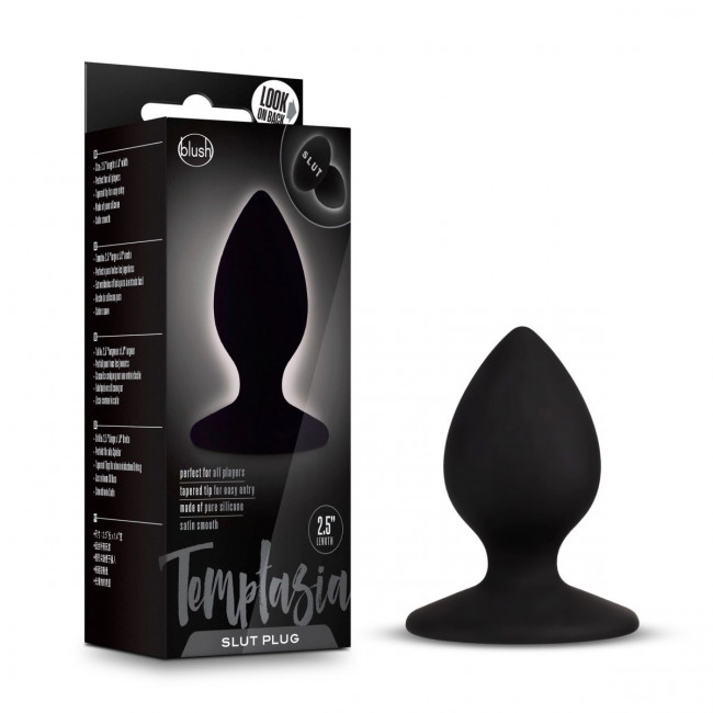 Черная анальная пробка Slut Plug - 6,3 см. Черная анальная пробка Slut Plug - 6,3 см.