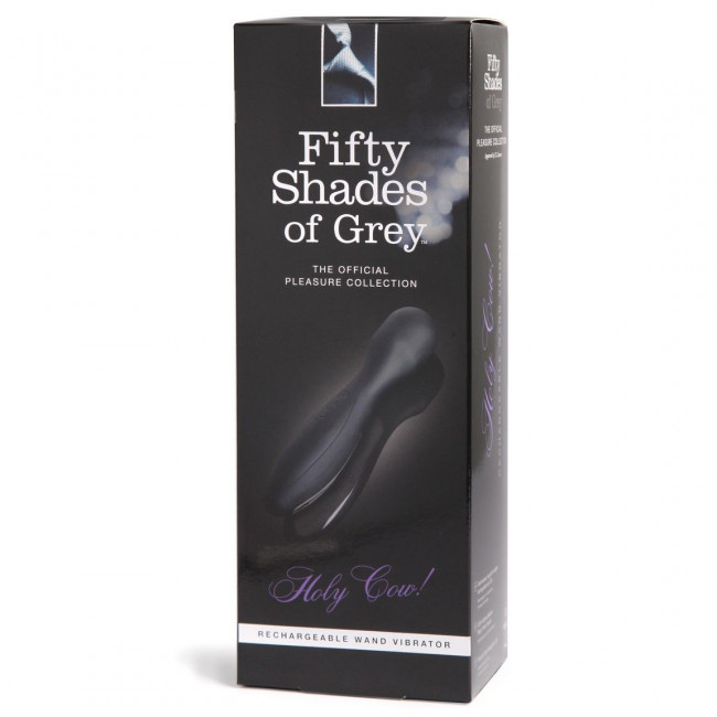 Черный вибромассажер Holy Cow! - 22,8 см., Fifty Shades of Grey
