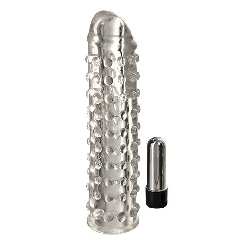 Прозрачная вибронасадка на пенис VIBRATING PENIS SLEEVE THE WALL BREAKER - 17 см., Toyz4lovers