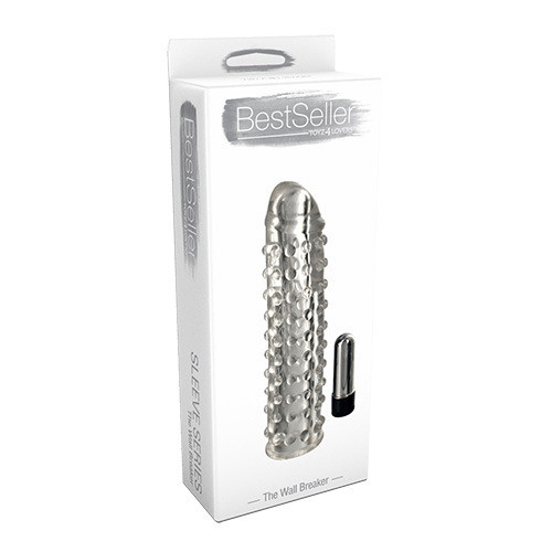 Прозрачная вибронасадка на пенис VIBRATING PENIS SLEEVE THE WALL BREAKER - 17 см., Toyz4lovers